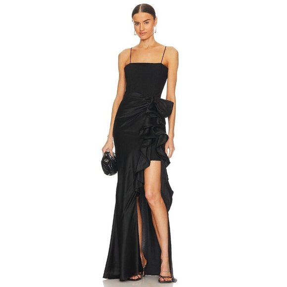 cinq a sept Dresses & Skirts - Cinq a Sept Drina Gown in Black 0 New Womens Long Maxi Satin Dress